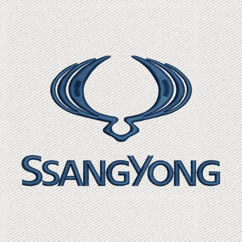 SsangYong Automobile Logo Embroidery Design