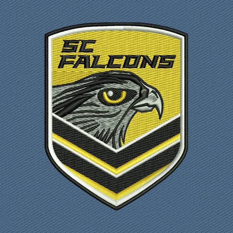 Sunshine Coast Falcons Rugby Logo Embroidery Design