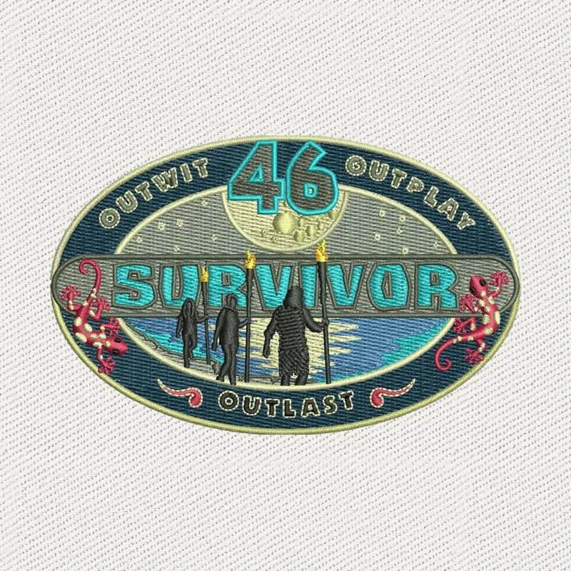 Survivor 46 Spring 2024 Logo Stickdatei