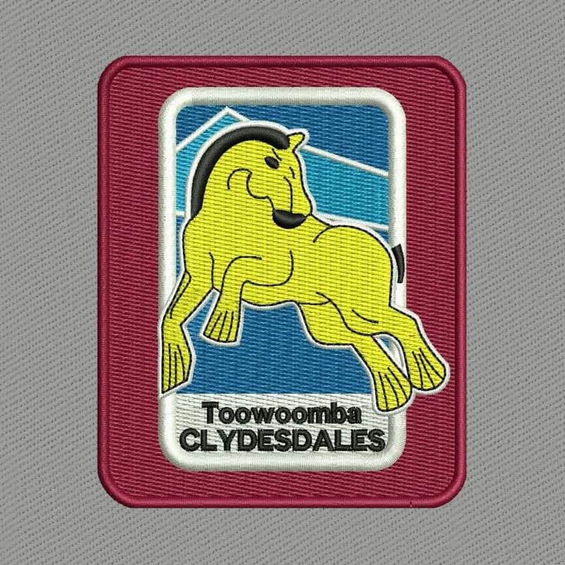 Toowoomba Clydesdales Rugby Logo Embroidery Design