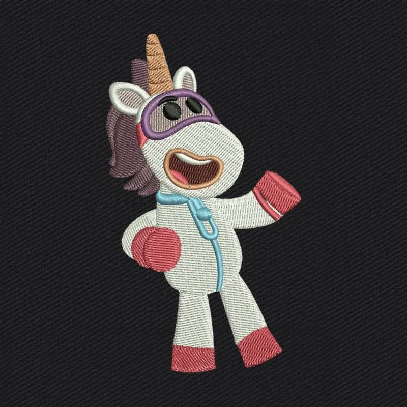 Ubercorn Go Jetters Cartoon Embroidery Design