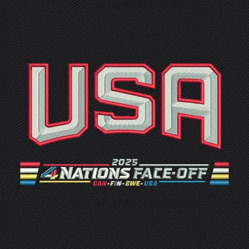 USA 4 Nations Face-Off 2025 Logo Stickdatei