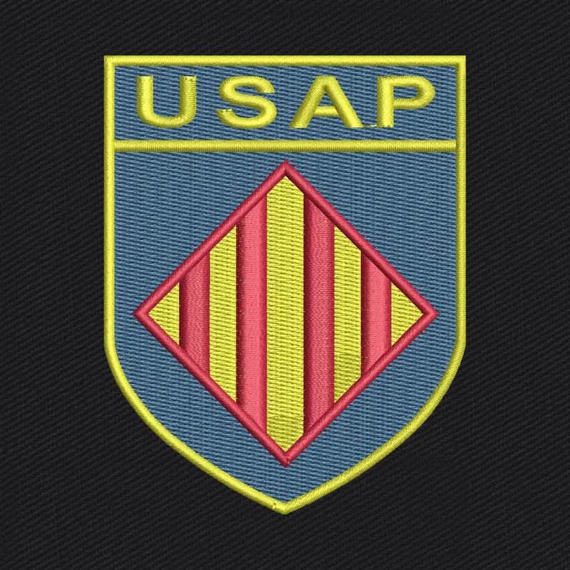 USA Perpignan Rugby Team Logo Embroidery Design