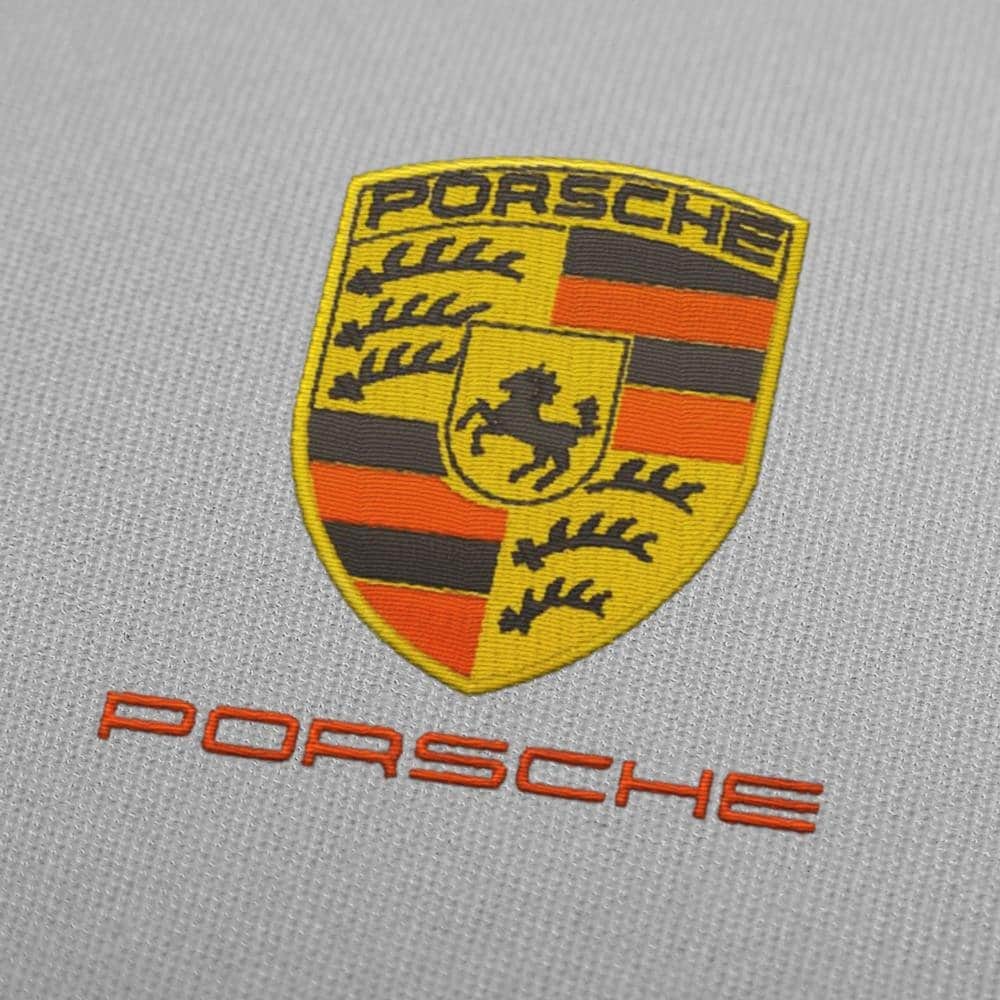 Porsche Logo und Buchstaben 2 Stickdatei