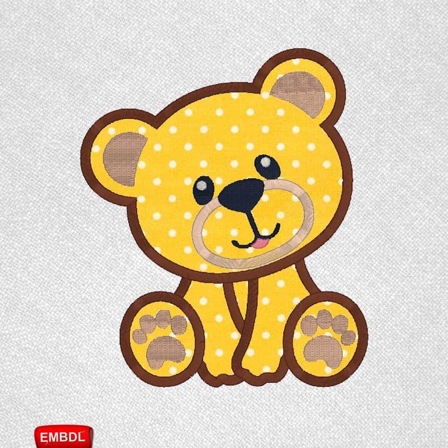 Teddy Bear Embroidery Design