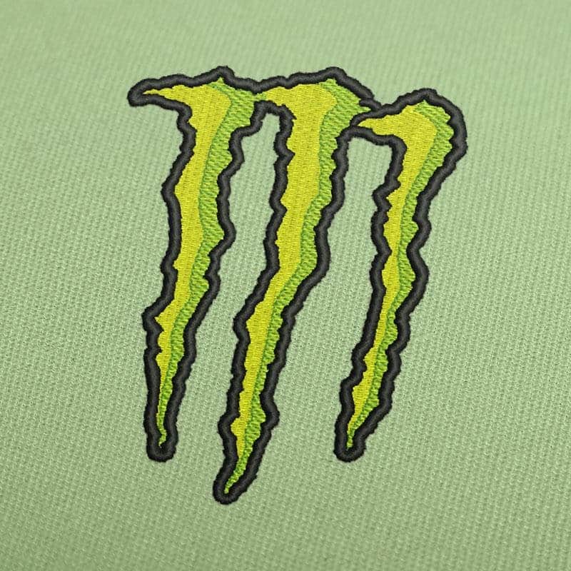 Monster Energy 2 Logo Embroidery Design