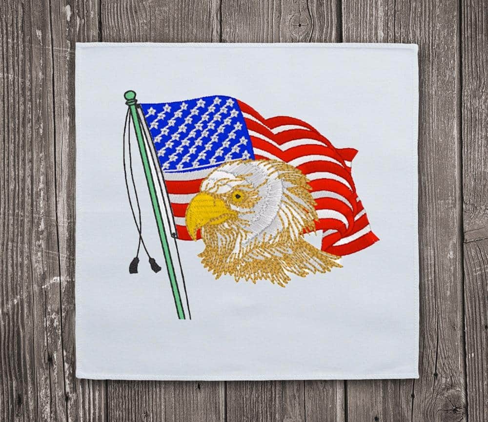 aquila e bandiera USA