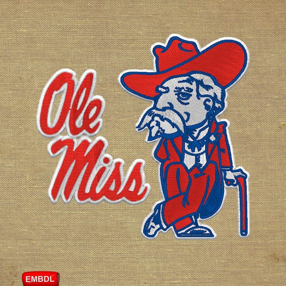Ole Miss FBS Embroidery Design