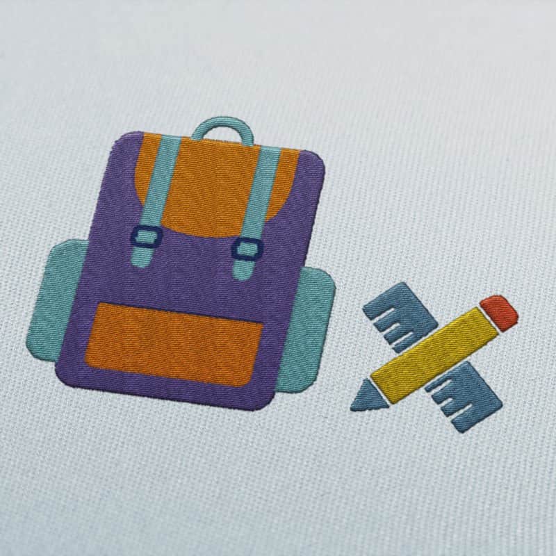 Schulmaterialien Stickdatei