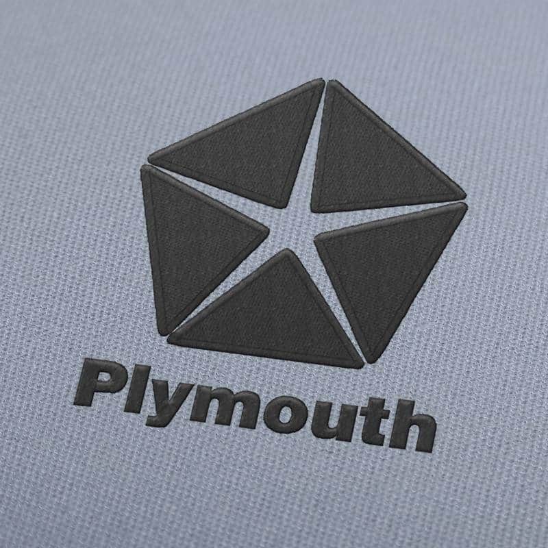 Plymouth logo Embroidery Design