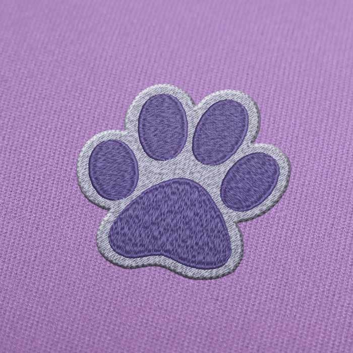 Color Paw Print 2 Embroidery Design