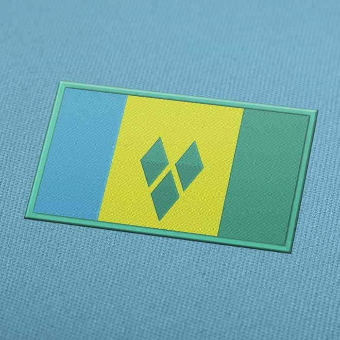 Saint Vincent and the Grenadines Flag for Embroidery Design