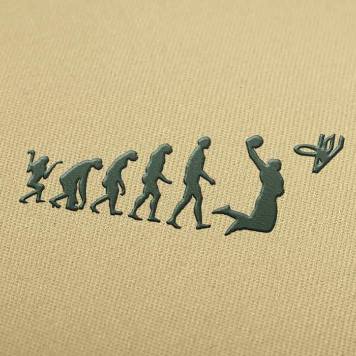 Basketball Evolution Embroidery Design