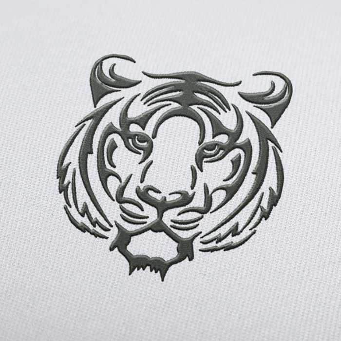 Tiger Face Embroidery Design