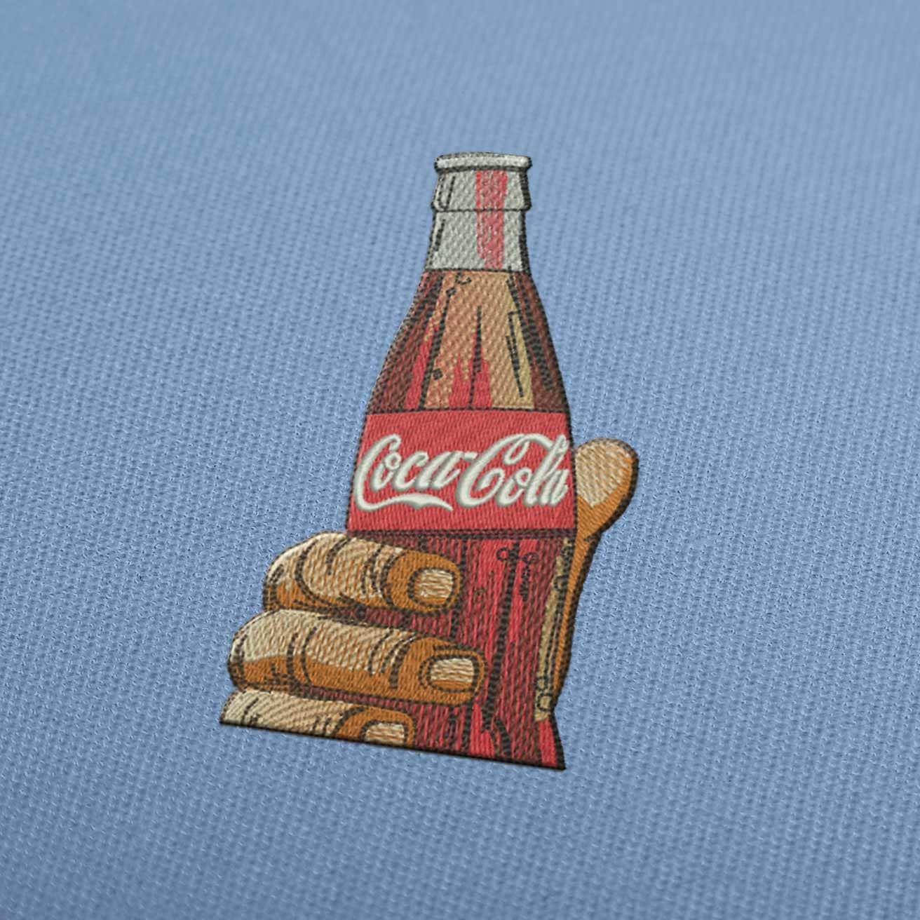 Coca Cola Bottle Embroidery Design