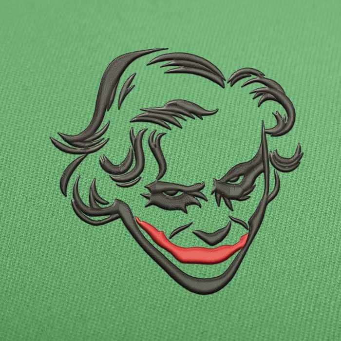 Joker Face Embroidery Design
