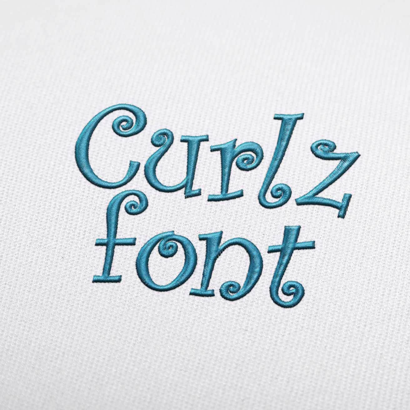 Curlz Applique Stickschrift
