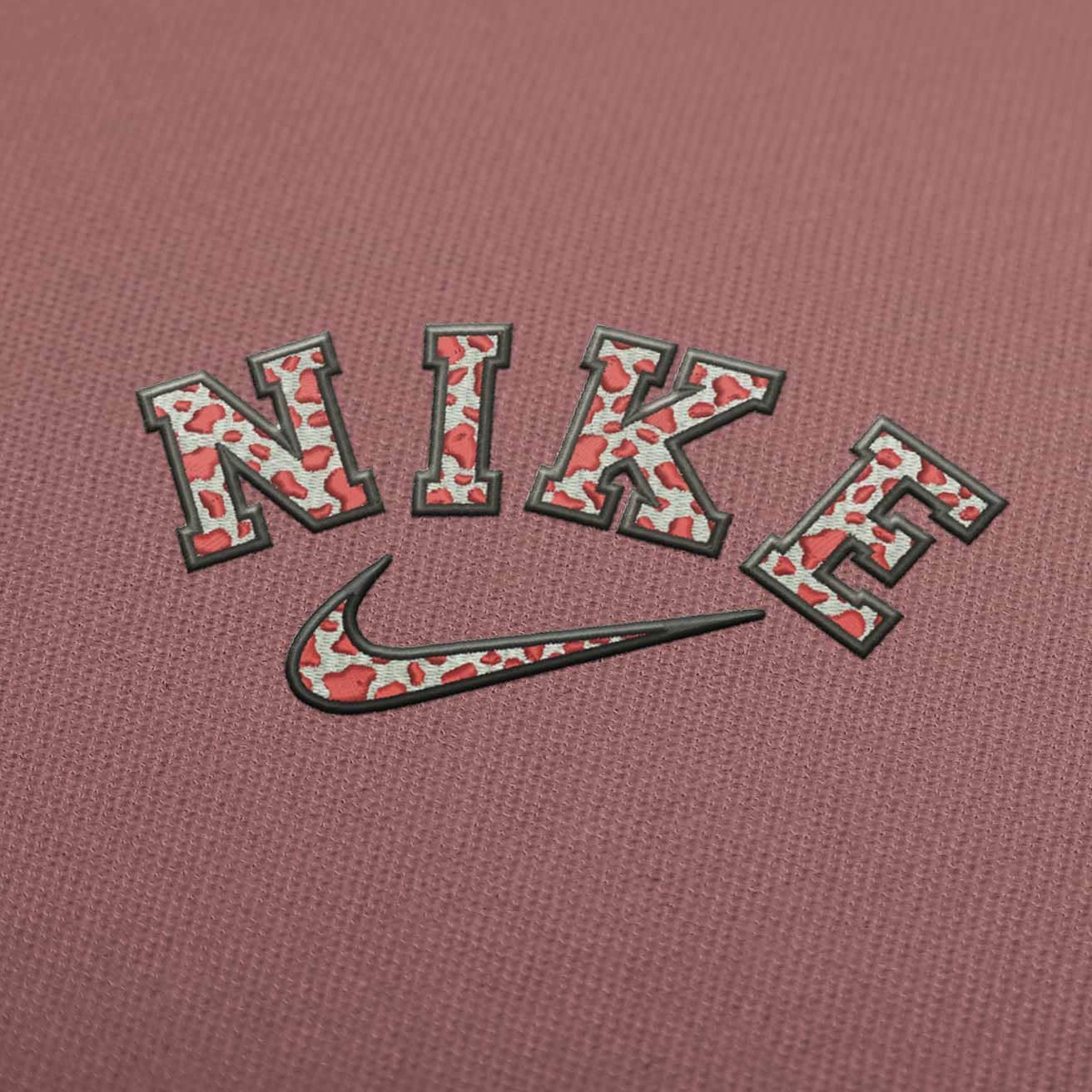 Nike Cow Print Logo 2 Embroidery Design