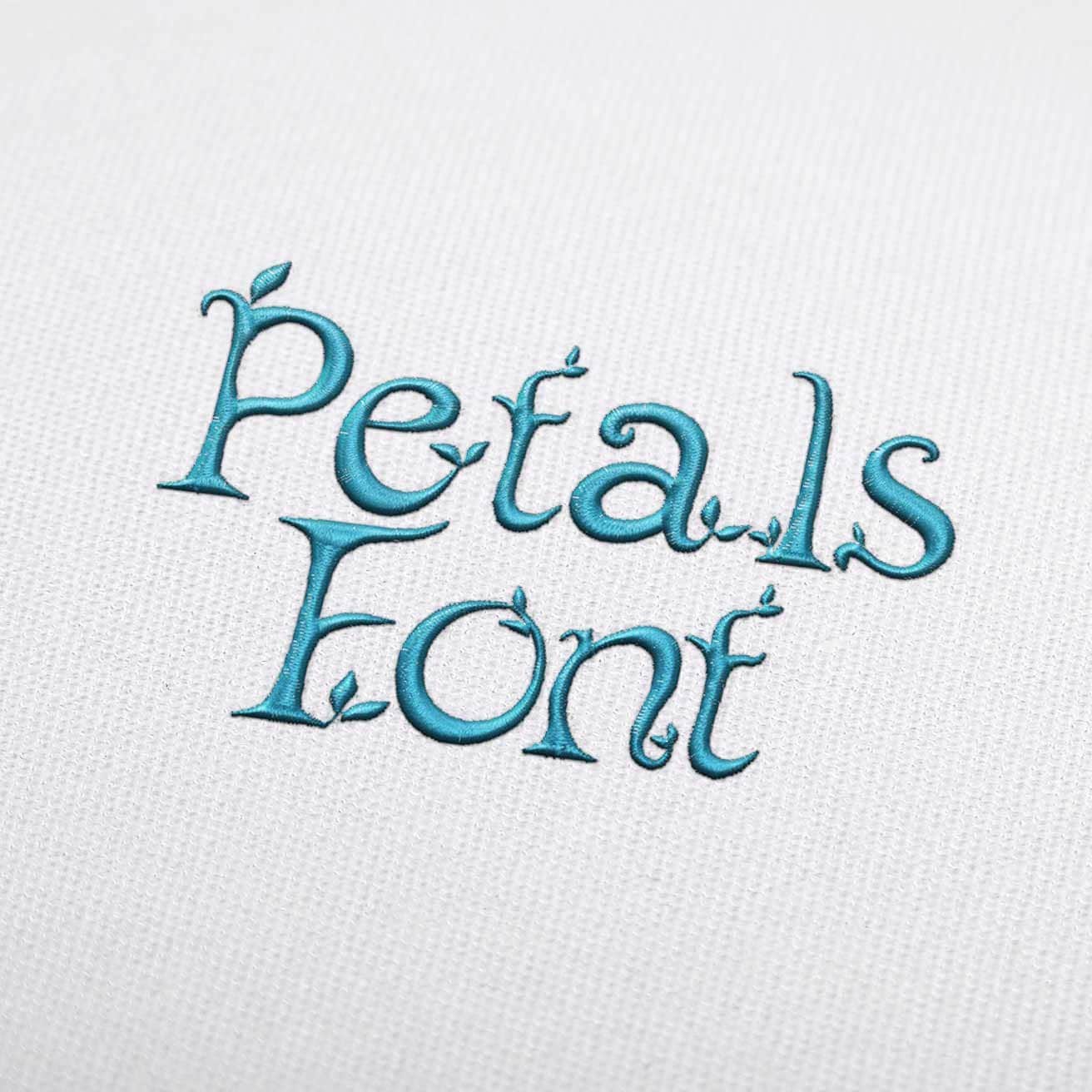 Petals Stickschrift