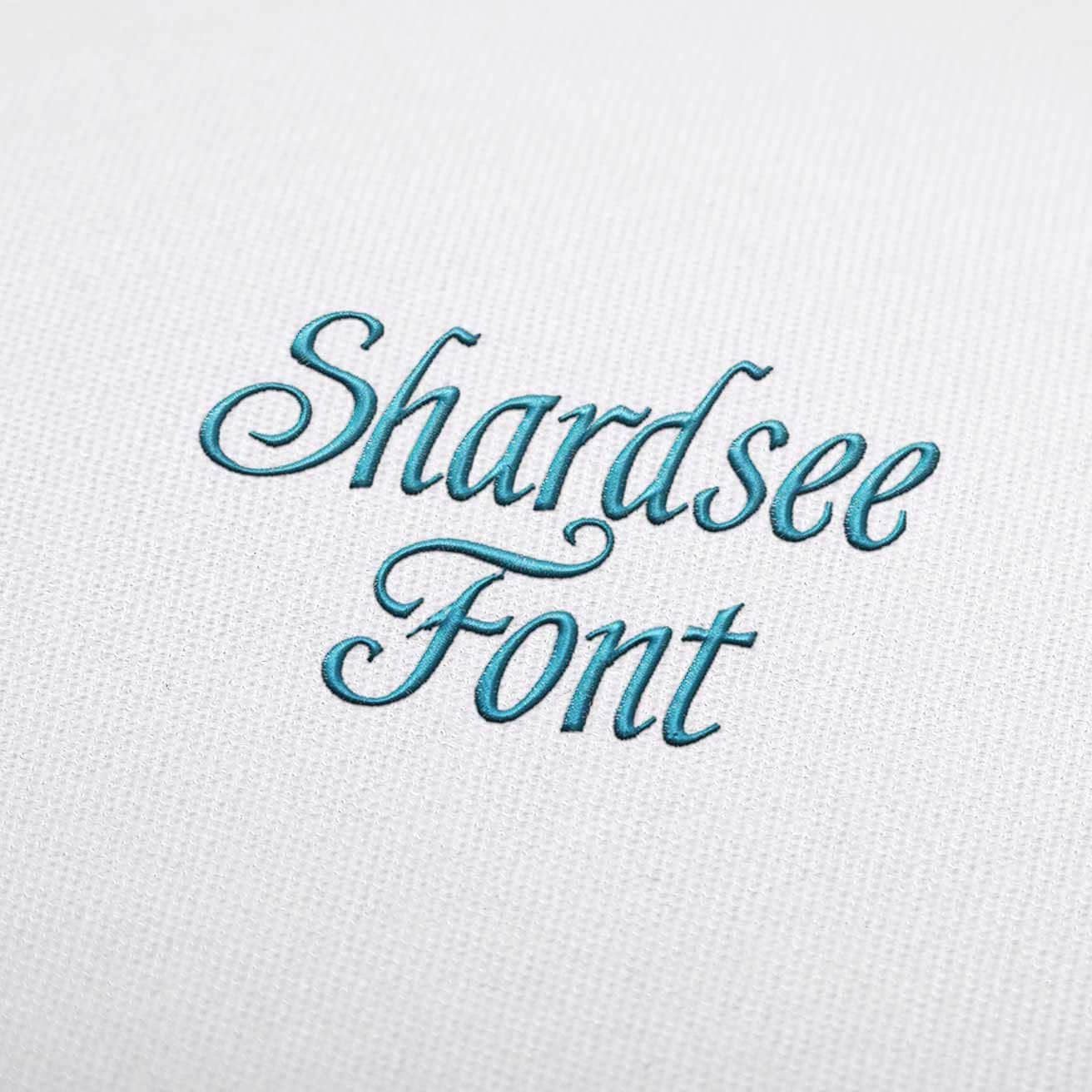 Shardsee Font Embroidery Design