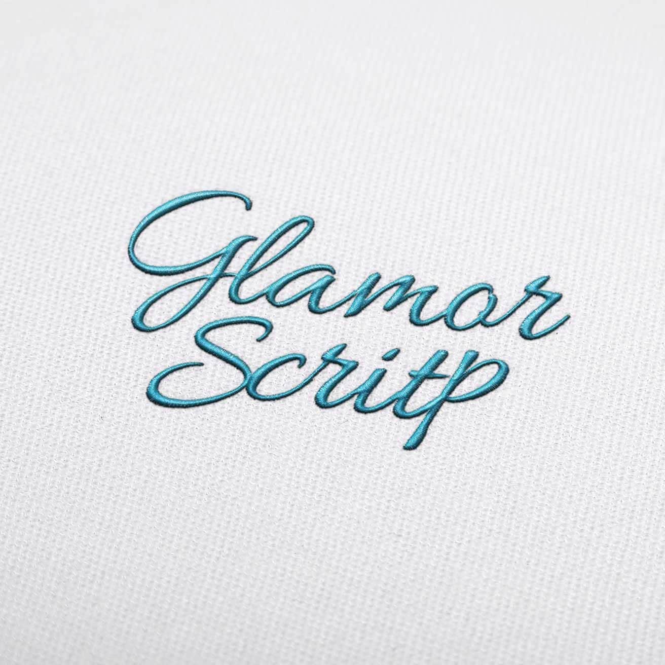 Glamor Script Stickschrift