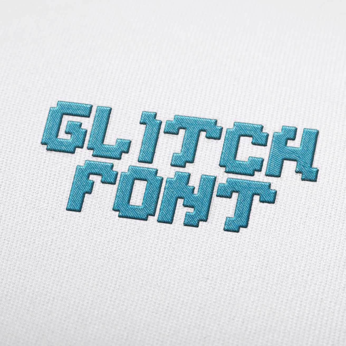 Glitch Alphabet Embroidery Font
