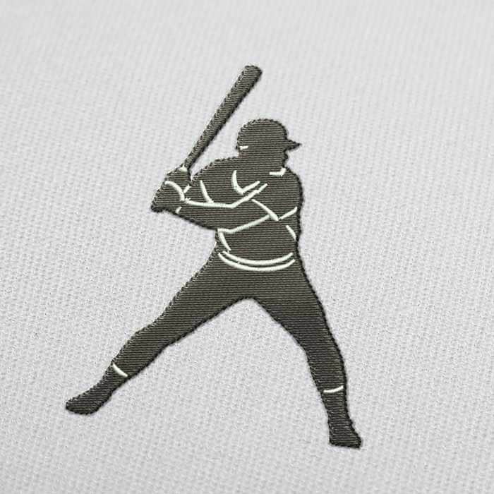 Baseball Batter Embroidery Design
