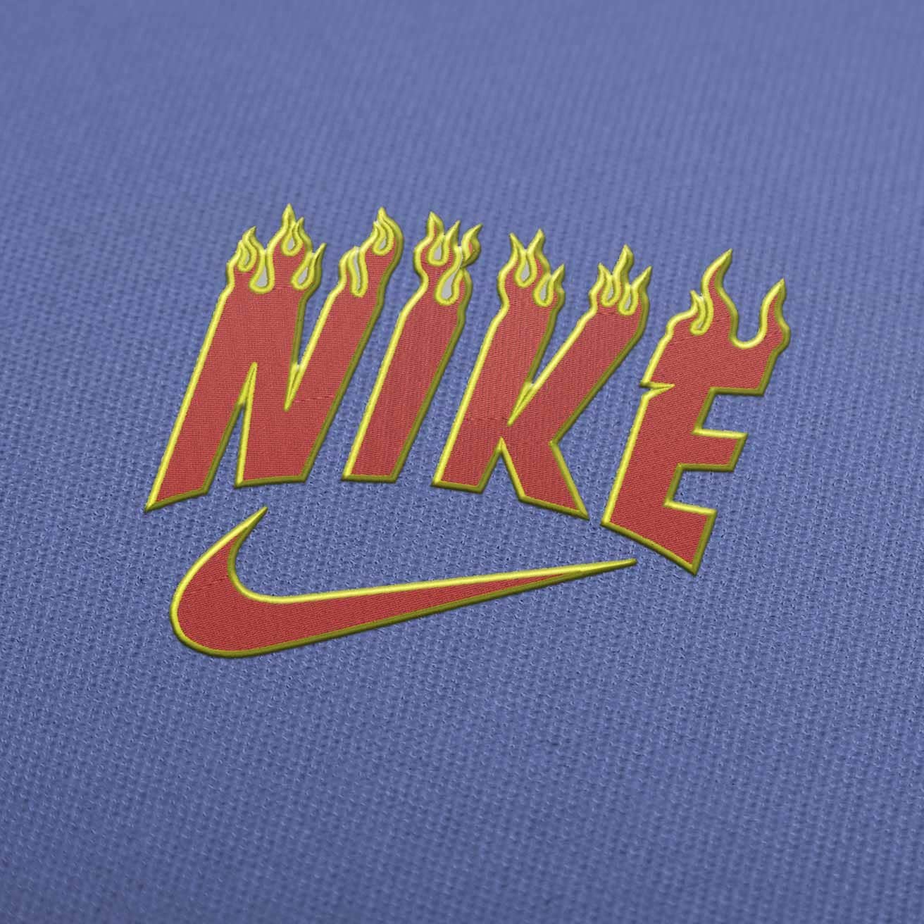 Nike Flame Logo Embroidery Design