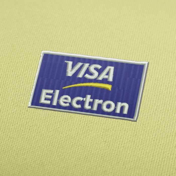 Visa Electron Logo Embroidery Design