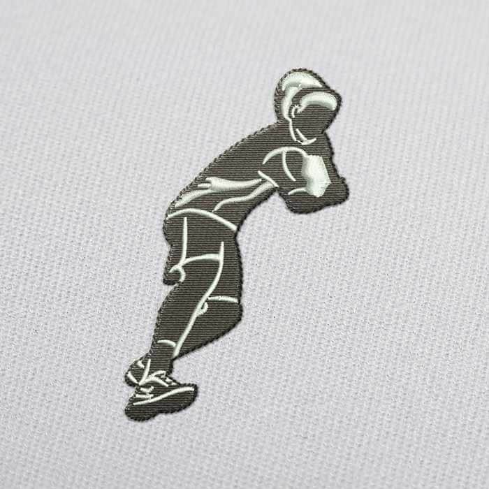 Rückhand-Tennisspieler Stickdatei