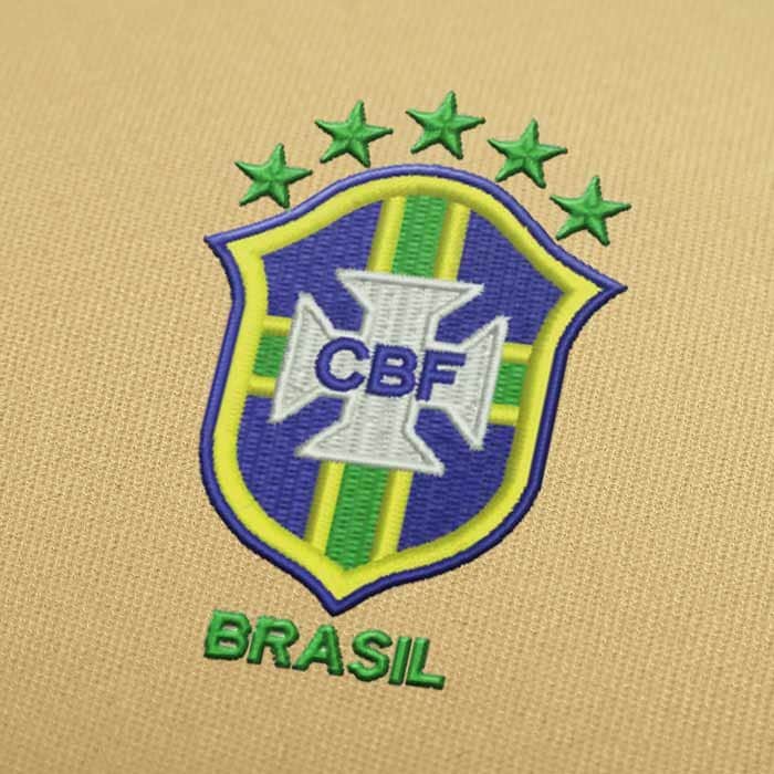 Brasilien Fußballwappen Stickdatei