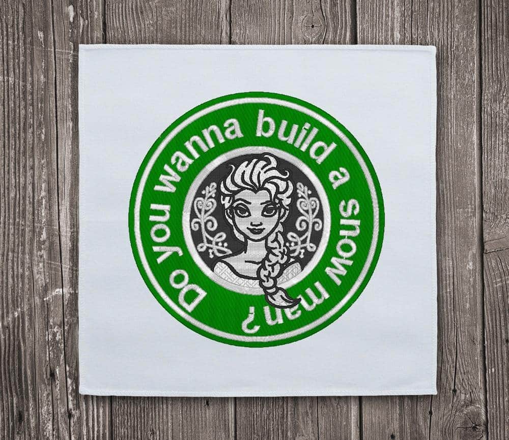Frozen Starbucks Embroidery Design