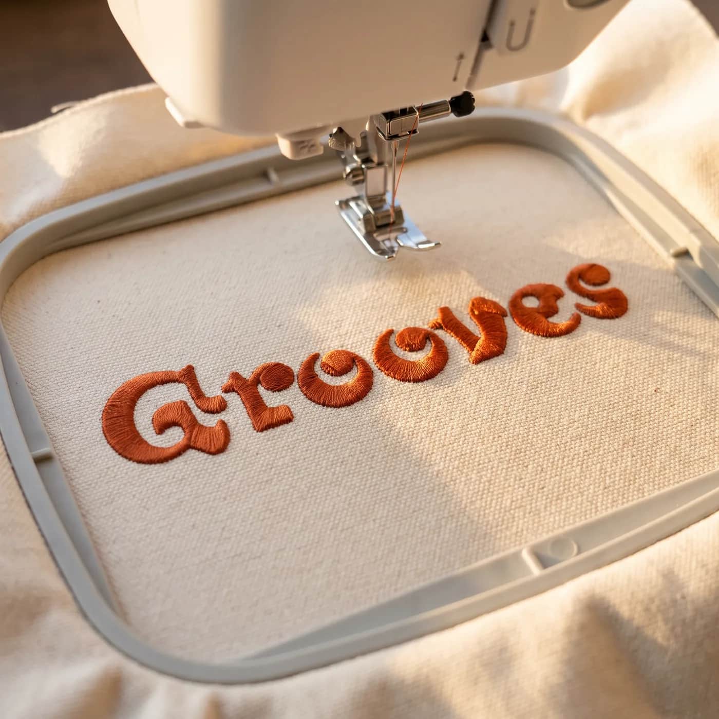 Grooves Font Embroidery Design