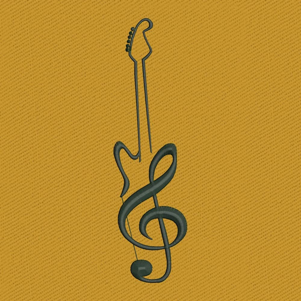 Gitarren-Spitzen Stickdatei
