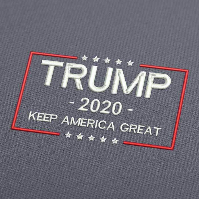 Trump Keep America Great 2020 Weiß Stickdatei
