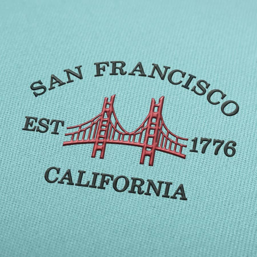 San Francisco California Embroidery Designs