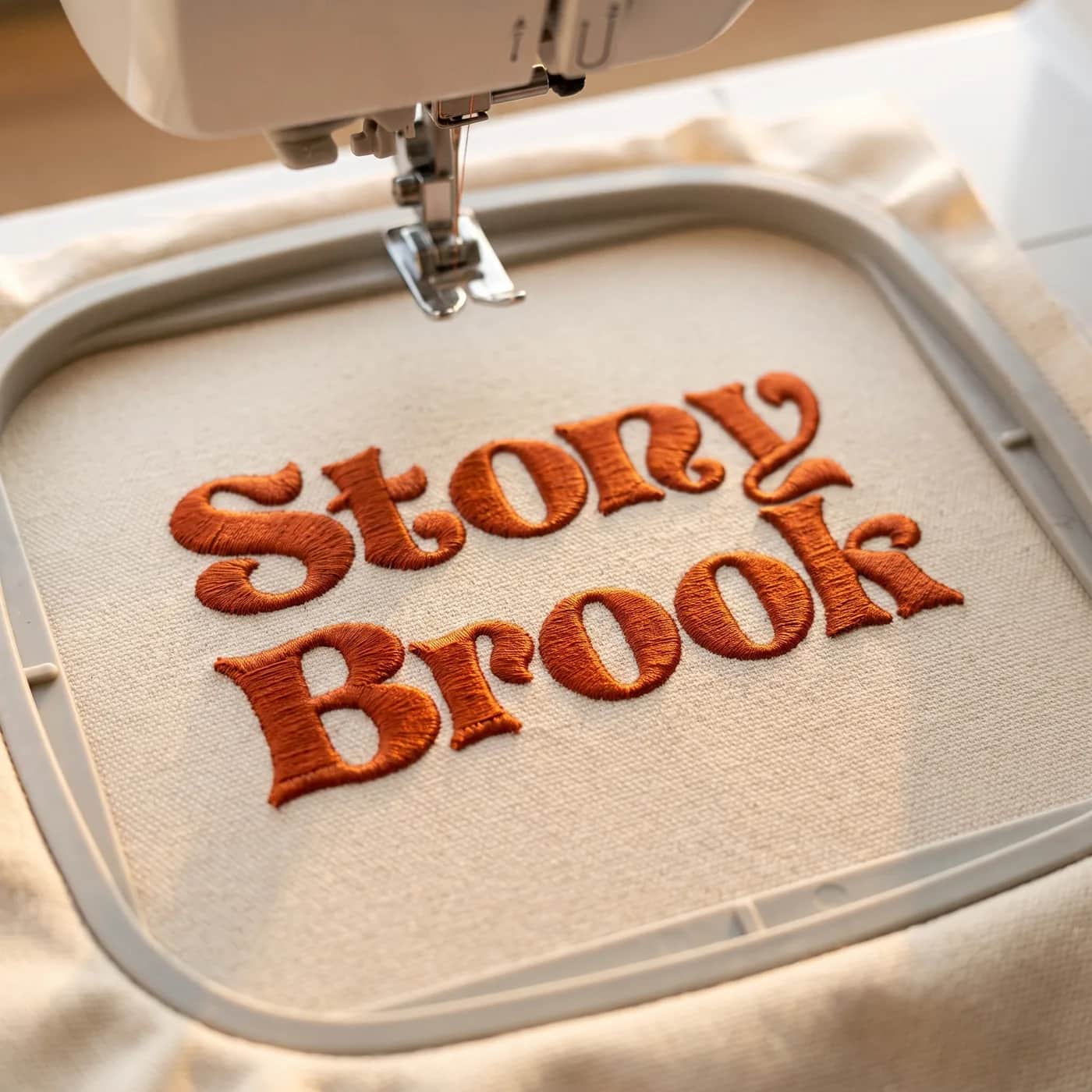 Stony Brook Font Embroidery Design