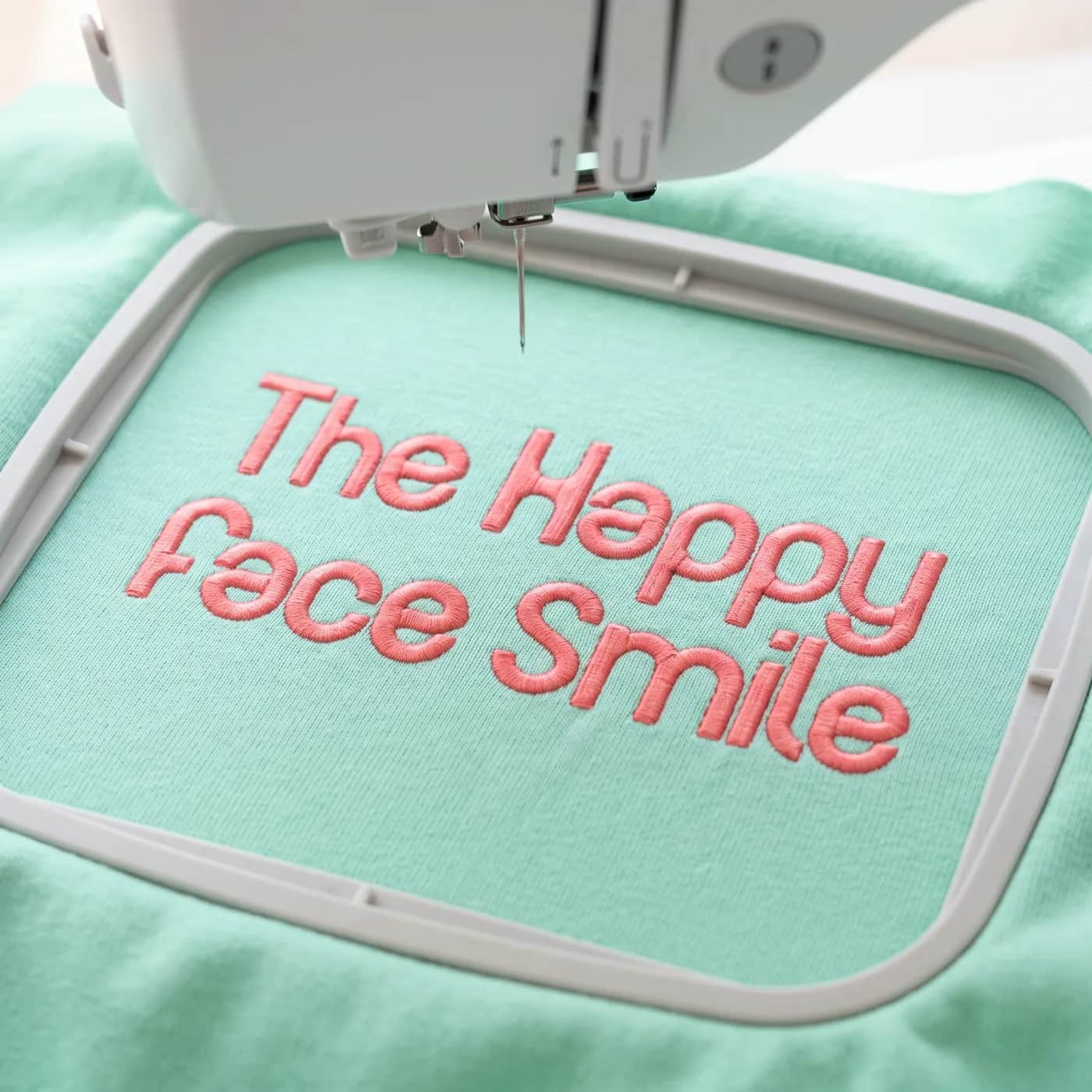The Happy Face Smile Font Embroidery Design