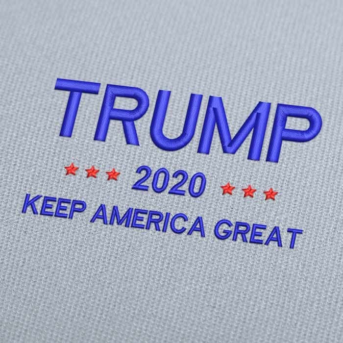 Trump Keep America Great 2020 Blaues Stickmuster Für Stickmaschinen Download