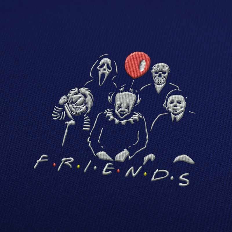 Freunde Halloween Stickmuster Für Stickmaschinen Download