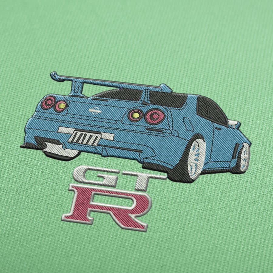 Motifs Broderie Machine à Télécharger Skyline GTR Blue Embroiderie Designs