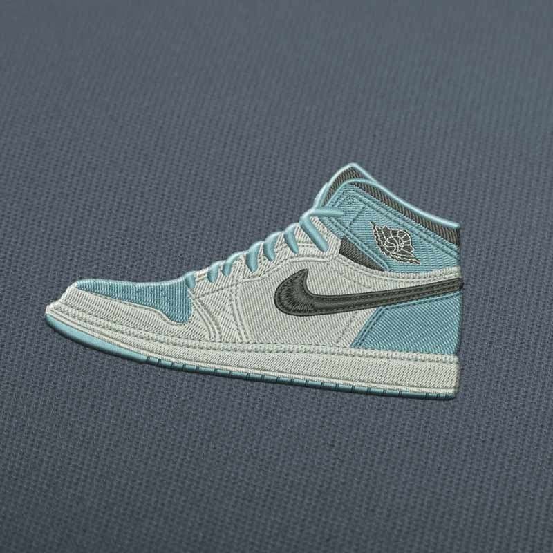 Nike air Jordan azul Descarga Picaje Bordado Diseño