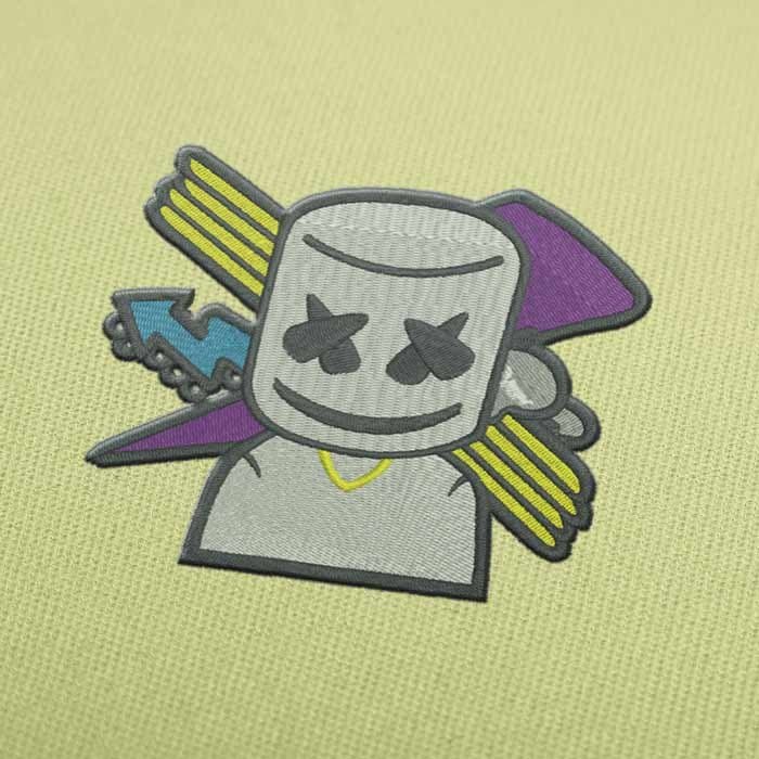 Disegno Ricamo Da Scaricare Per Macchina Da Ricamo Fortnite Marshmello Face Download