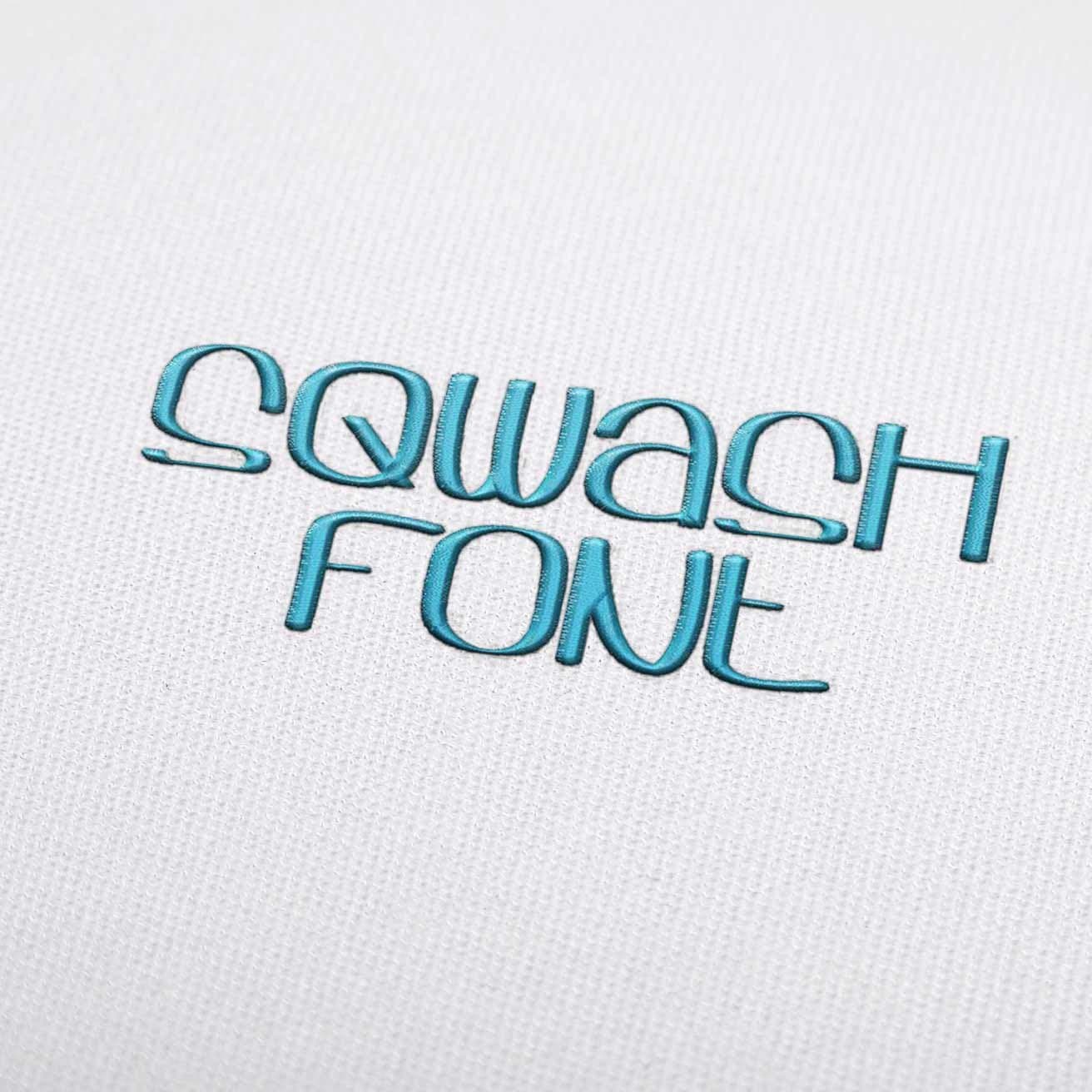 Sqwash Embroidery Font Set Download