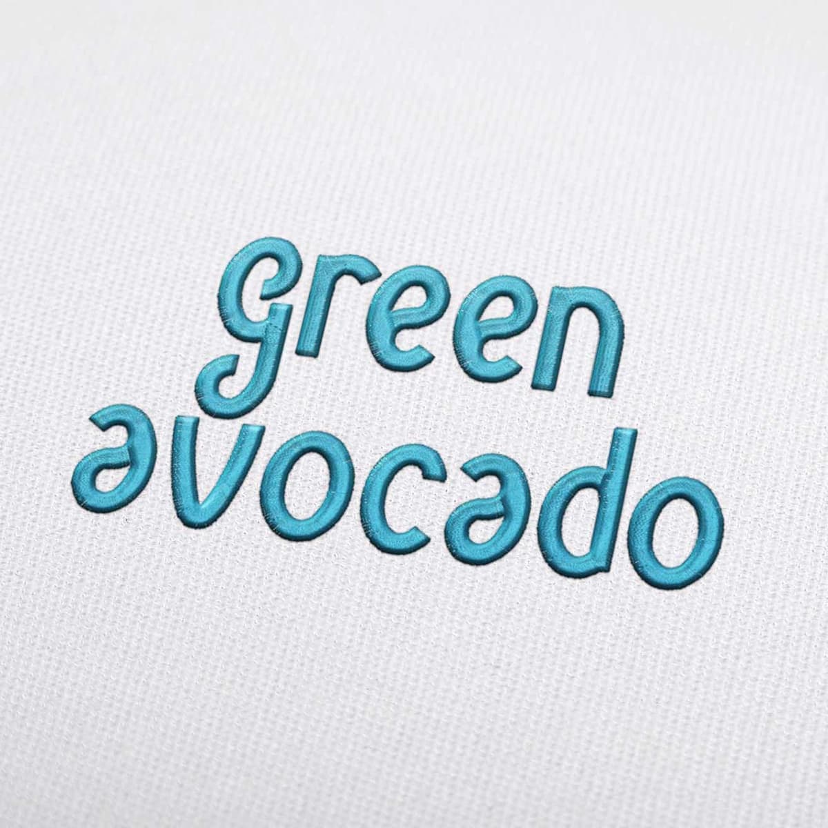 Green Avocado Embroidery Font Set Download
