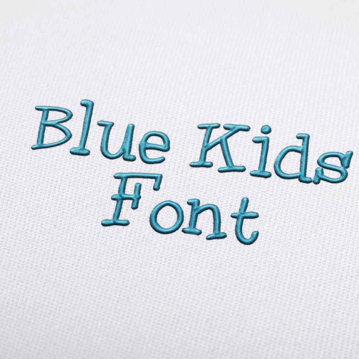 Blue Kids Embroidery Font Set Download