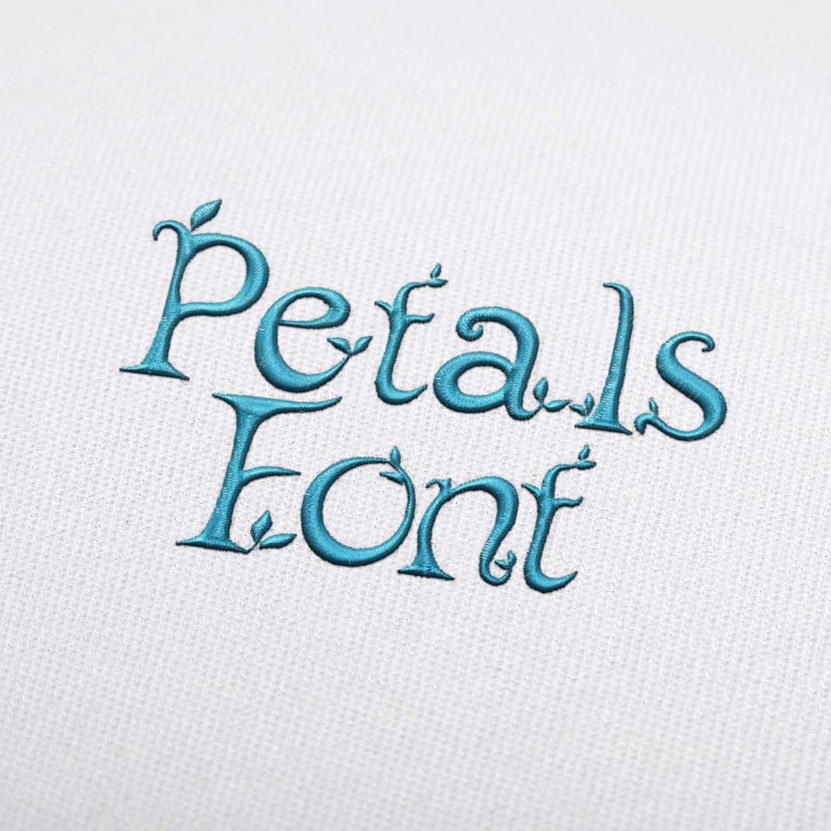 Petals Embroidery Font Set Download