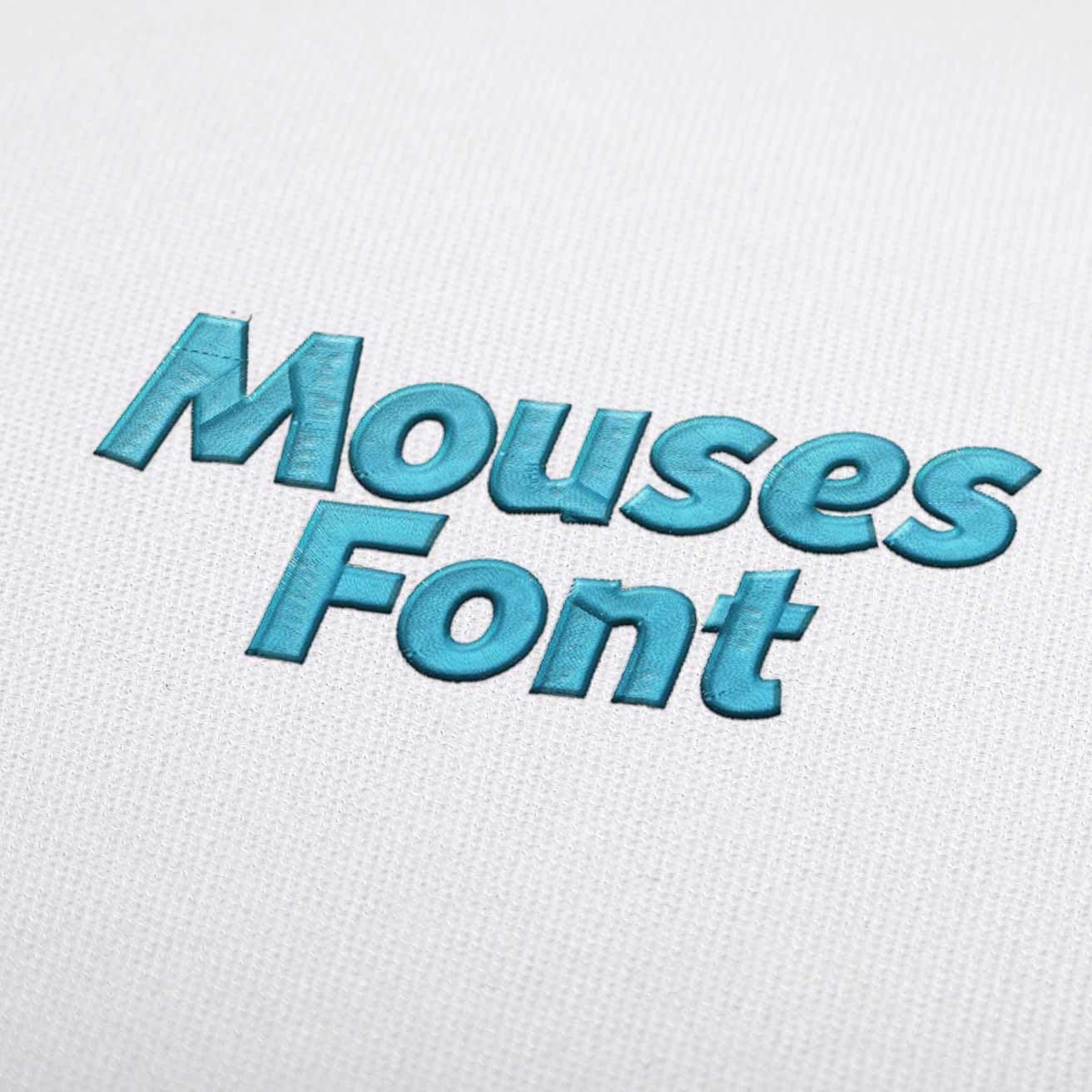 Mouses Embroidery Font Set Download