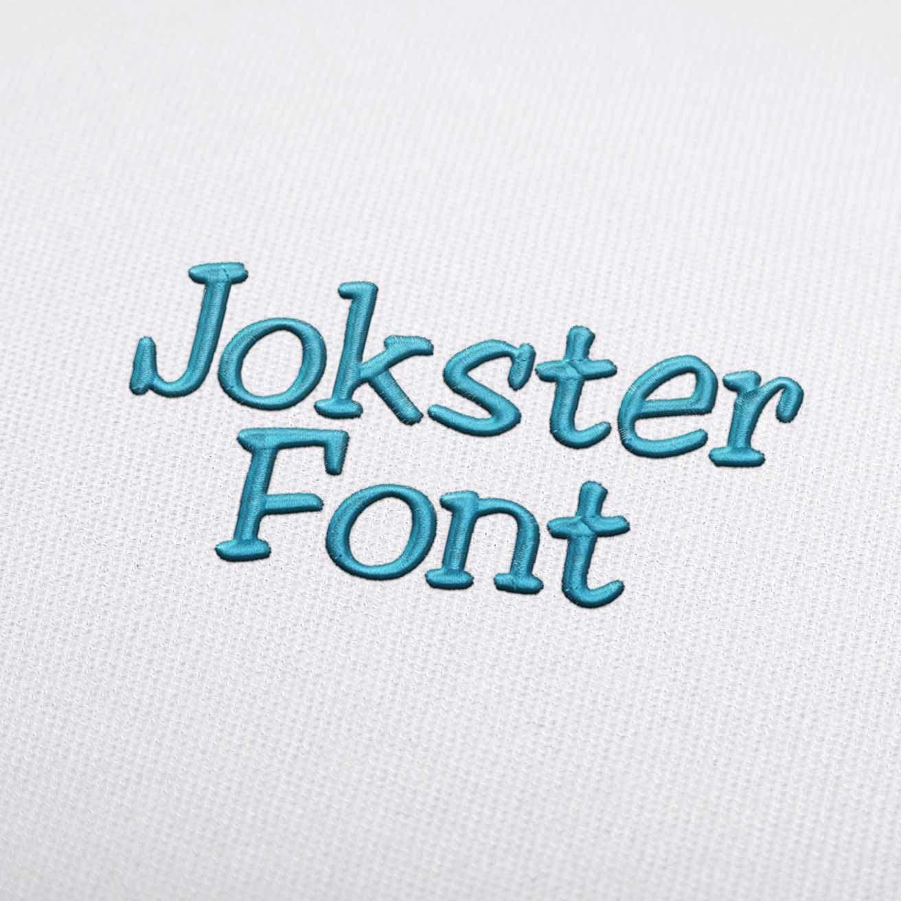 Jokster Embroidery Font Set Download