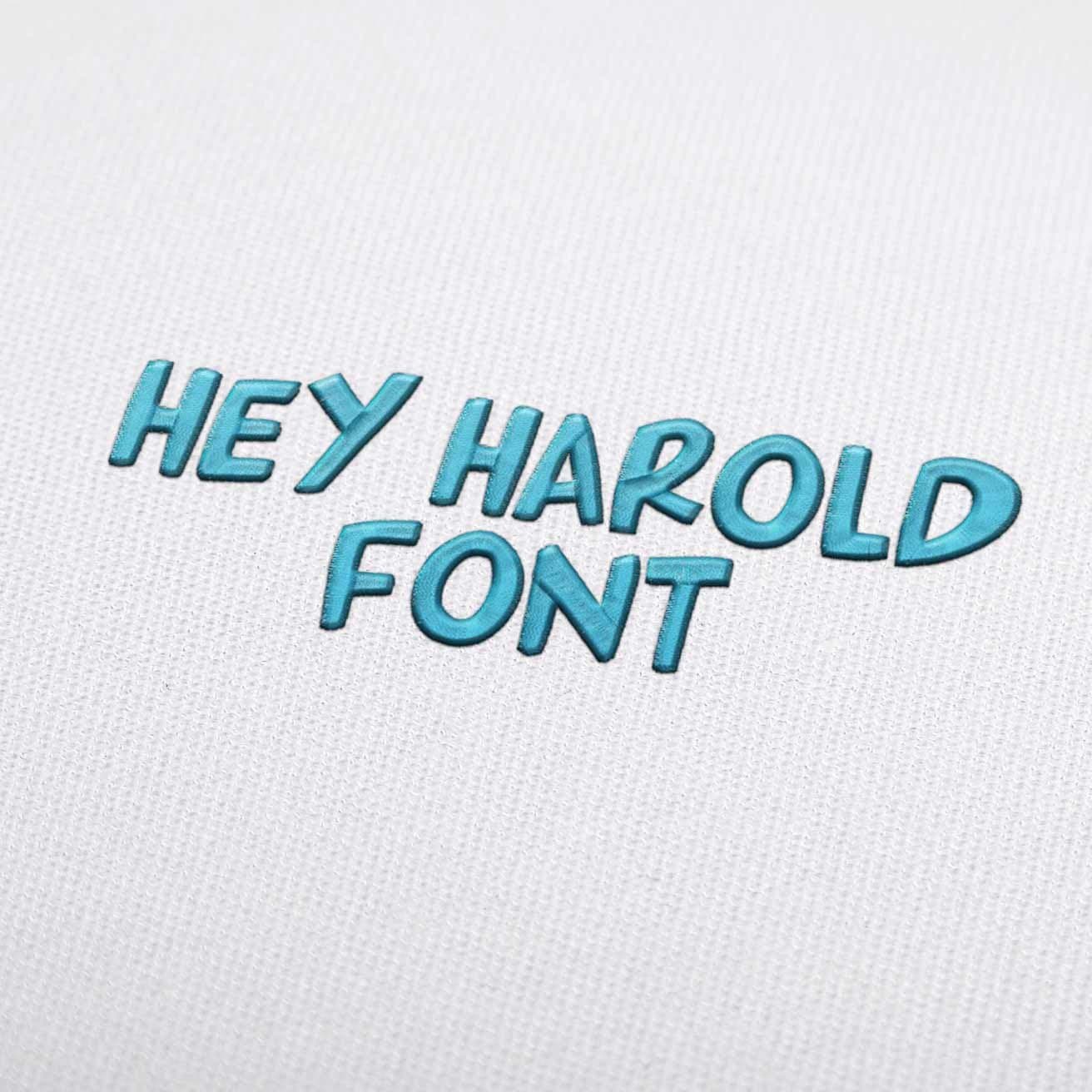 Hey Harold Embroidery Font Set Download